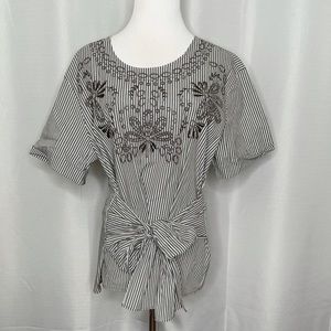 7th Ave design studio waist tie top. NWOT